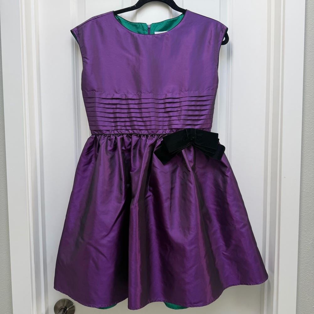AMERICAN GIRL PURPLE PARTY TAFFETA SLEEVELESS HOLIDAY DRESS FOR GIRLS 16 RETIRED